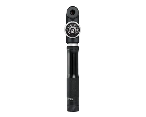 Мінінасос Crankbrothers STERLING SG, алюмінієвий, з манометром, smart head, 100 psi / 7 bar, чорний