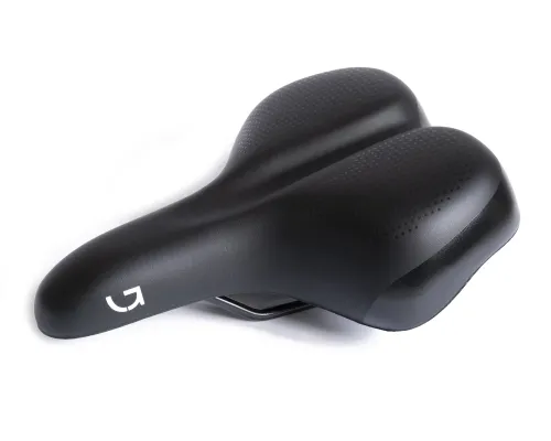 Сідло Green Cycle Comfort 198, сталеві рейки, чорне