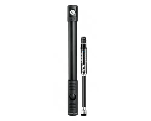 Мінінасос Crankbrothers KLIC HP GAUGE, алюмінієвий, з манометром, presta/schrader, 120psi / 8.3 бар, чорний