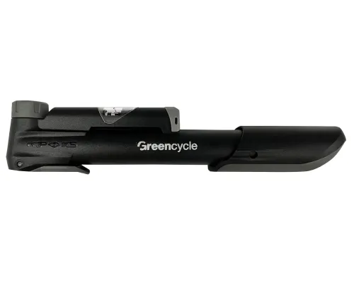 Мінінасос Green Cycle GPM-041CP, пластиковий з манометром, Presta+Schrader, 120psi