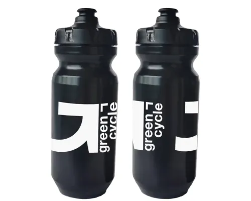 Фляга 0,6 Green Cycle GBT-516 зі збільшеним клапаном, чорна з білим