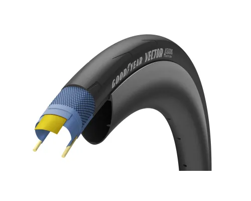 Покришка 700x25C (25-622) GoodYear VECTOR 4Seasons tubeless comolete, folding, black, 120tpi