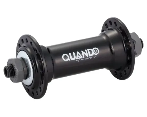 Втулка пер. Quando KT-A15F под V-brake 36H QR 108mm под эксцентрик алюмин черная