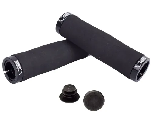 Грипси Green Cycle GGR-413 130mm спінена гума, ергономічні, чорні з двома чорними замками