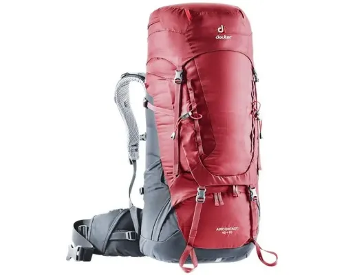 Рюкзак Deuter, Aircontact 45 + 10 колір 5425 cranberry-graphite