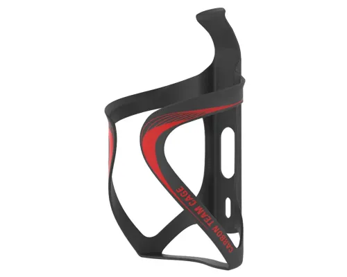 Фляготримач Lezyne CARBON TEAM CAGE Чорний матовий/Червоний