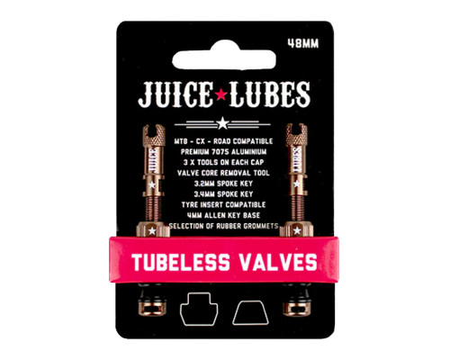 Безкамерні ніпелі Juice Lubes мідний 48мм