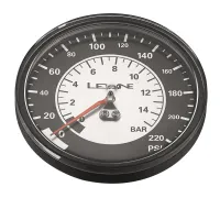 Манометр Lezyne 220 PSI Gauge 3.5" сріблястий
