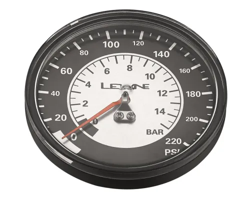 Манометр Lezyne 220 PSI Gauge 3.5" сріблястий