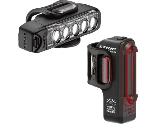 Комплект світла Lezyne STRIP DRIVE PAIR Чорний Y400/150 люмен 13