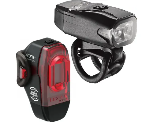 Комплект світла Lezyne KTV DRIVE / KTV PRO SMART PAIR Чорний 200/75 люмен.