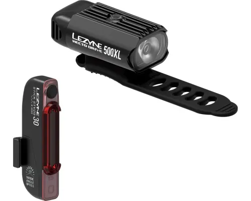 Комплект світла Lezyne HECTO DRIVE 500XL/STICK PAIR Чорний/Чорний 500/30 люмен.