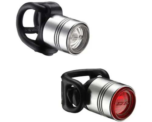 Комплект світла Lezyne FEMTO DRIVE PAIR Сріблястий 15/7 люменів
