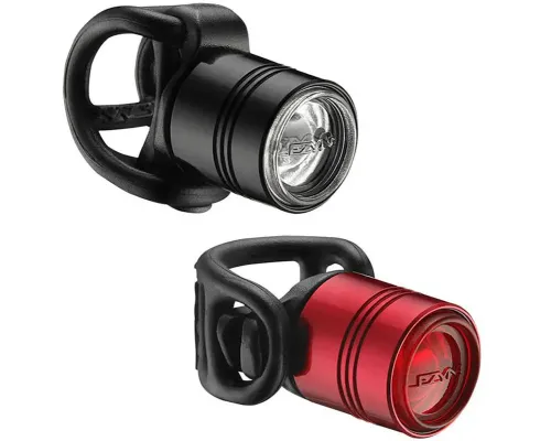 Комплект світла Lezyne FEMTO DRIVE PAIR Чорний/Червоний 15/7 люменів