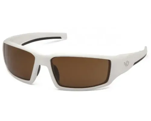 Окуляри захисні відкриті Venture Gear Pagosa White (bronze) Anti-Fog, коричневі