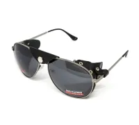 Окуляри захисні Global Vision Aviator-3 (gray), сірі зі з'ємним ущільнювачем із синтетичної "шкіри"