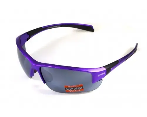 Окуляри захисні Global Vision Hercules-7 Purple (silver mirror) дзеркальні сірі
