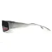 Окуляри захисні відкриті Global Vision BAD-ASS-2 Silver (gray), чорні у сріблястій металевій оправі (1БЕД2-СМ20)