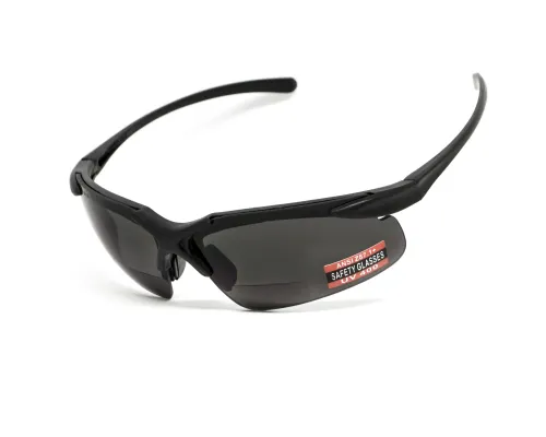 Окуляри біфокальні (захисні) Global Vision Apex Bifocal +2.0 (gray) сірі