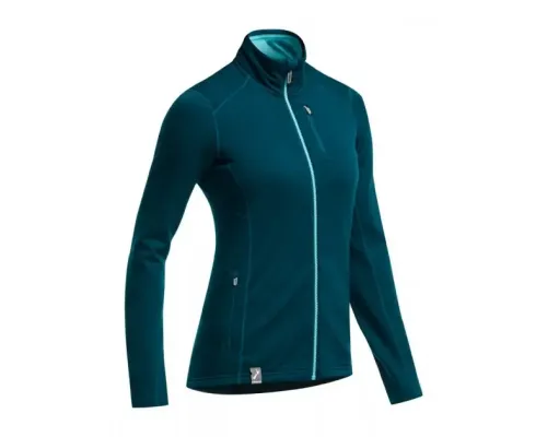Кофта жіноча Icebreaker, Cascade LS Zip stripe, night overdye/glacier, XS