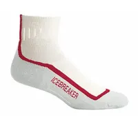 Шкарпетки жіночі для спорту Icebreaker, Bike/Run Lite Mini, white/red/silver, M (арт.IBN 301 282 M)