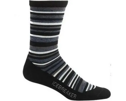 Шкарпетки чоловічі Icebreaker, City Lite Crew, black/brazil/oli, XL